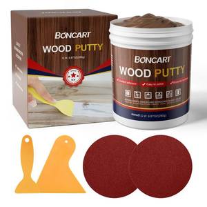 lot 2443 image: BONCART Walnut Wood Putty Filler - 9.87 Ounce Paintable Wood Filler for Furniture Repair, Quickly Repair Any Broken and Defective Wooden Furniture