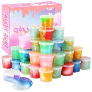 lot 2446 image: Galaxy Slime Party Favors 30 Pack, Stretchy, Non-Sticky, Non-Mess Party Favors Fidget Toy for Girls and Boys Christmas Stocking Stuffers - Valentine Kids Slime, Classroom Reward