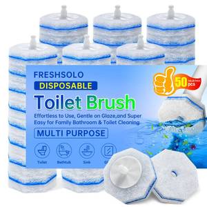 lot 3668 image: 50 Count Disposable Toilet Wand Refills for Clorox, Upgraded Replacement Brush Heads Compatible With Most Toilet Wand Refill System - 5X Cleaning Power Toilets Bowl Cleaner with Exclusive Formula