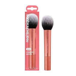 lot 4328 image: Real Techniques Cruelty Free Powder Brush With Ultra Plush Custom Cut Synthetic Bristles and Extended Aluminum Ferrules to Build Coverage