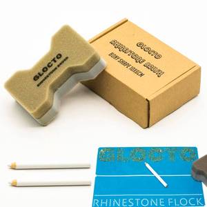 lot 4345 image: GLOCTO Brush Tool to Spread Rhinestones for Templates Stencil Magic Sticky Flock