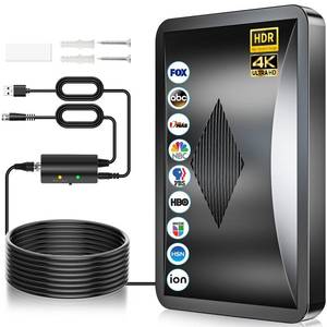 lot 4352 image: 2026 TV Antenna for Smart TV Indoor, 3600 Miles TV Antenna for Local Channels, HD Antenna for Smart TV Long Range 4K 1080P with Amplifier Signal Booster -38 FT Thick Coaxial Cable
