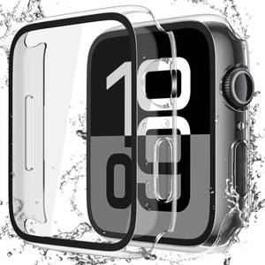 lot 4358 image: Misxi 2 Pack Waterproof Hard Case with Tempered Glass Compatible with Apple Watch Series 11 (2025) Series 10 42mm, Ultra-Thin Anti-Fall Cover for iWatch Screen Protector, Crystal Transparent