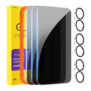 lot 4393 image: PEHAEL 33 Pack for iPhone 17 Privacy Screen Protector with Camera Lens Protector Full Coverage Anti-Spy Tempered Glass Film 9H Hardness Easy Installation Bubble Free 6.3 inch