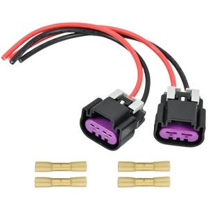 lot 4396 image: 12 Gauge Electric Cooling Fan Pigtail Connector Wiring Harness for GM Trucks for Cadillac Escalade for Chevrolet Malibu Avalanche Silverado 13580874 88987983 2PCS