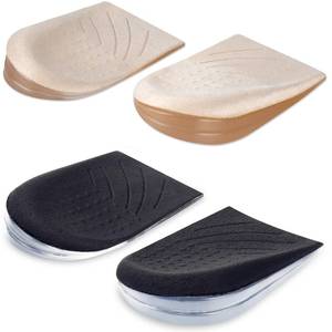 lot 4397 image: 2 Pairs 3 Layers Medial & Lateral Heel Wedge Silicone Insoles - Corrective Adhesive Shoe Inserts for Foot Alignment, Knock Knee Pain, Bow Legs, Osteoarthritis for Men and Women(Large)
