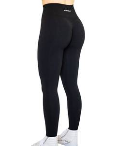 lot 4400 image: AUROLA Workout Leggings for Women Seamless Scrunch Tights Tummy Control Gym Fitness Girl Sport Active Yoga Pants (L, Black)