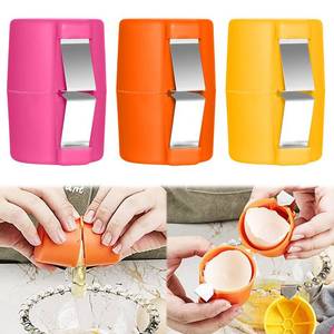 lot 4414 image: Egg Shell Opener Egg Separator for Raw Eggs 3 PCS,Hard Boiled Egg Peeler Egg Cube Egg Separator,Quickly Cutting Off Cooked Eggs,Stainless Steel Eggshell Breaker Kitchen Gadgets (3 suit)