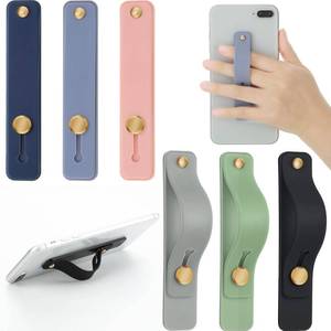 lot 4418 image: Weewooday 6 Pieces Phone Grip Holder Cell Phone Grip Strap Telescopic Finger Strap Stand Universal Finger Kickstand for Most Smartphones(Soft Colors,Classic)
