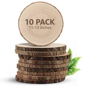 lot 5599 image: KARAVELLA Large Wood Slices for Centerpieces �� Wood Centerpieces for Tables, Rustic Wedding Centerpiece, Natural Wood Slabs, Thin Slices, 11-13 inches (10 Pack)