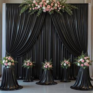 lot 5606 image: Outpain Thick 30 ft x 10 ft Black Sequin Backdrop Curtain for Parties, Wrinkle Free Glitter Photo Backdrop Drapes 6 Panels 5x10ft Black Back Drop Cloth for Wedding Christmas Photography Background