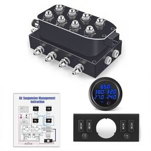 lot 5613 image: CNWZYMX 12V Air Management Featuring 8-Valve Air Ride Suspension Manifold, Simplify Control Panel and Ship Type Switch and Five-Way Blue Display Air Pressure Gauges