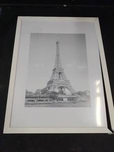 lot 5614 image: Eiffel Tower Black and White Framed Print