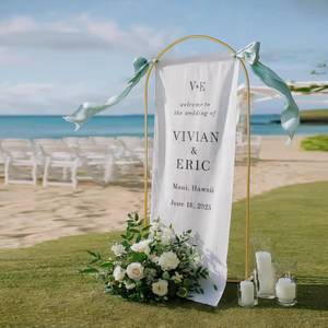 lot 5625 image: Sign holder, Adjustable Wedding Sign Holder, Welcome Sign Stand With Leather Sign Hanging Straps, 71in.x31in.x 20in. Heavy Duty Ease Sign Stand for Wedding, Bridal Shower, Birthday Party, Baby Shower or Any Event (Black, M)