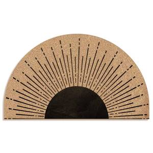 lot 5628 image: Mingnei Boho Sun Coco Coir Half Circle Door Mat for Home House Entrance, Abstract Minimalist Black Boho Sunshine Sunset Sunrise Floor Mats for Outdoor Outside Entryway 30x17 Welcome Mat