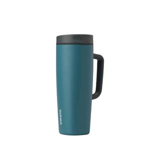 lot 5637 image: Owala SmoothSip Slider Stainless Steel Insulated Travel Mug with Handle, 100percent Leak Proof, For Hot and Cold Drinks, Travel Friendly with Sliding Lock Lid, 24 oz, BPA Free, Leak Proof, High Dive