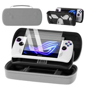 lot 5647 image: QUAGGY Designed Case for ASUS ROG Ally 2023, Large Carry Case Bag Perfect for Charger, with Soft Silicone Protective Cover und 2 Pack Screen Protector, Portable and Easy to Carry Grey