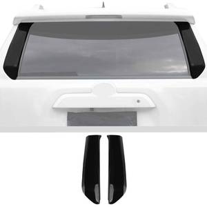 lot 5649 image: JWWY for 4Runner Tailgate Rear Back Trunk Door Window Cover Trim Compatible with 2010-2024 Toyota 4Runner Exterior Accessories, 2pcs Black Black