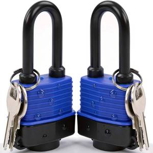 lot 6310 image: SEPOX Heavy-Duty 44mm 1.75in. Out-Door Padlock Keyed-Alike, Water-Resistant Cover, Steel Lock with Same-Key, Extra-Long-Shackle Anti-Rust, Brass Cylinder for Boat, Fishing, Marine, Fence