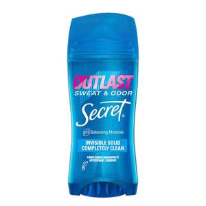 lot 6312 image: Secret Outlast Antiperspirant Deodorant for Women, 72hr Sweat & Odor Protection, PH Balancing Minerals, Invisible Solid, Completely Clean Scent, 2.6 oz