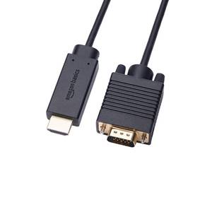lot 6359 image: Amazon Basics HDMI to VGA Cable, 1080P, Gold-Plated, 6 feet, Black