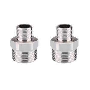 lot 6371 image: A2PCS 304 Stainless Steel Nipple 1in. Male to 12in. Male NPT Pipe Fitting, Male Pipes Adapter Fittings Heavy Equal Nipples