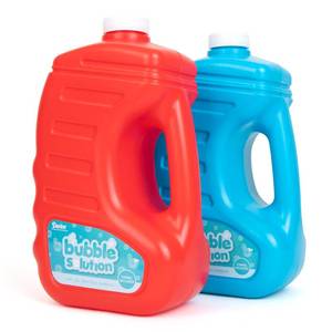 lot 6384 image: Darice 2 Pack 128oz Bubble Solution Refill for Bubble Machines & Blowers - Easter, Weddings, Birthdays, Outdoor - 4 Big Bubble Wands Included - Non-Toxic Safe for Toddlers & Kids, Colors May Vary