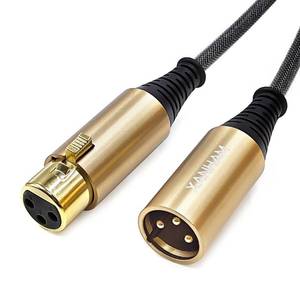 lot 6387 image: XANHAM XLR Cable 50 Feet15.3 Meter 3 Pin Microphone Female to Male Balanced Shielded Cable, Fibre Braiding with 22AWG Oxygen-Free Copper(OFC) Mic Cord for Speaker and Audio System