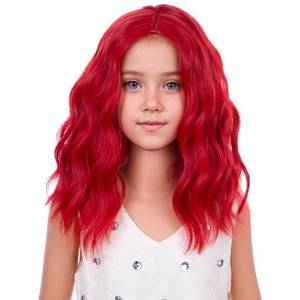 lot 6391 image: PATTNIUM Kids Children Red Wig for Girls Short Wavy Red Wig Cosplay Halloween Party Costume Synthetic Wigs