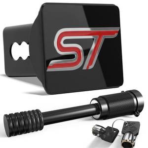 lot 6393 image: ST Logo Hitch Cover for 2 Inch Receivers(with 58-Inch Pin Diameter Trailer Hitch Lock)