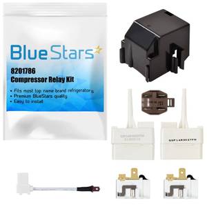lot 6400 image: BlueStars 8201786 Refrigerators Compressor Relay Start Device Kit - Replaces 2188830, 2212194, 2220475, AP3885081, 2216697 �� Fits Whirlpool Kenmore KitchenAid Models