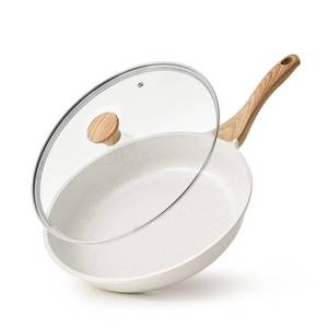 lot 9623 image: SENSARTE Nonstick Ceramic Frying Pan Skillet with Lid, 9.5 Inch Omelet Pan, Healthy Non Toxic Chefs Pan, Induction Compatible Egg Pan with Heat Resistant Handle, Free of Intentionally Added PFASPTFE