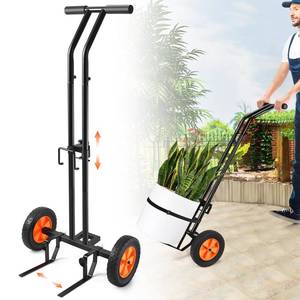 lot 13994 image: Plant Caddy with Wheels, Heavy Duty Plant Dolly Cart with Adjustable Grabbing Arm and Suction Cups for Plant Pots, Garden Pot Mover Trolley Cart with Strap, Ideal for Indoor and Outdoor Use, Black