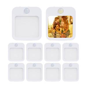 lot 14306 image: PYD Life 10 Pack Sublimation Night Light Blanks Plug in Motion Sensor 3in. x 2.7in. x 1.6in.,Warm Yellow LED Nightlight Adjustable Brightness for Bedroon,Bathroom,Hallway,Stairs,Kitchen