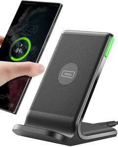lot 14308 image: INIU Wireless Charger, 15W Fast Wireless Charging Station with Sleep-Friendly Adaptive Light Compatible with iPhone 17 16 15 14 13 12 Pro Max Samsung Galaxy S25 S24 S23 Note 20 Google etc