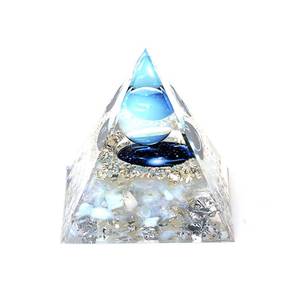 lot 14329 image: SEVNPRIME Handmade Constellation Crystal Pyramid Unique Positive Energy Orgonite Pyramid Decoration Capricornus Opal Crystal Pyramid Ornaments for OfficeLiving RoomBedroomYoga(Capricornus)