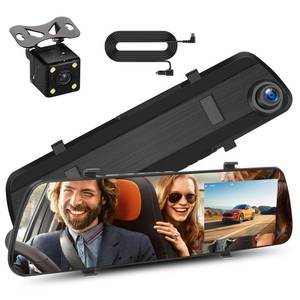 lot 14376 image: Mirror Dash Cam Front and Rear Dash Car Camera 4 inch 1080P IPS Screen Rear View Mirror Dash Cam Mount with Loop Recording Motion Detection Reverse Assistance