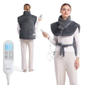 lot 15028 image: Bedsure Heating Pad for Back with Abdomen Belt - Valentine Birthday Gifts for Seniors Women Mom Men, Electric Heated Pad for Neck and Shoulders, Fast Heating Large 24in.x34in., ETL Certified, Grey