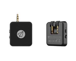 lot 18119 image: iKmai Airplane Bluetooth Adapter 2in1, Foldable 3.5mm AUX Jack for Different Airlines, 20h Play time, Transmitter to 2 AirpodsHeadphone, Receiver to CarHome Stereo