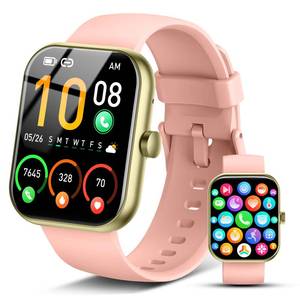 lot 18128 image: Smart Watch for Men Women, 2026 Release (AnswerMake Call) 1.96in. HD Fitness Tracker Running Watch,IP68 Waterproof, Pedometer,StepSleepHeart Rate Monitor,110 Sport Mode Smartwatch for Android,Pink
