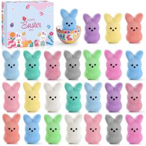 lot 18160 image: MPMIYVX Easter Basket Stuffers for Kids,Easter Egg Fillers, Cute Bunny Toys Easter Gifts for Kids, Party Favors Classroom Exchange, Easter Decorations (24PCS)