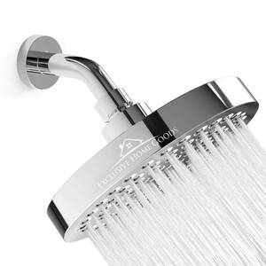 lot 18164 image: Heatsistence-Luxury Rainfall Shower Head - High-Pressure Showerhead Jets, Rain Shower Head Ant-Clog Silicone Nozzles (2.5 GPM, 6 Inch Diameter, Deluxe Chrome)
