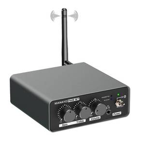 lot 18166 image: MANAYO PM6BT Bluetooth Phono Preamp with Receiver & Transmitter for Bluetooth Turntables, Wireless Turntable Preamplifier for MM Vinyl with Adjustable VolumeBassTreble EQ, Headphone Output