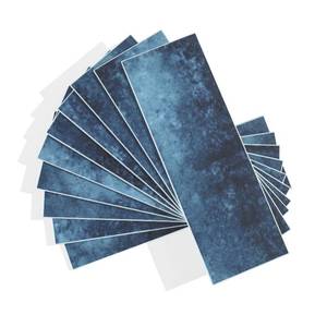 lot 18174 image: ROOMOSA 30 PCS Peel and Stick Backsplash for Kitchen - Subway Tile - 3in.x 9in. Self-Adhesive Stick on Wall Tile, Hard SPC Imitation Stone Glazed Mosaic (Dark Blue Matte, 3in. x 9in. x 0.12in.)
