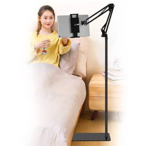 lot 19270 image: SAMHOUSING Tablet Floor Stand, Adjustable Universal 360-degree Rotatable Metal Tablet Holder, Phone Stand for iPadiPhoneXiPad Pro or Other 4.712.9 Inch-Screen Devices (Black)