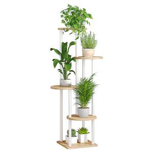 lot 19273 image: AZERPIAN Plant Stand Indoor 5 Tier Metal Plant Shelf for Multiple Plants Corner Tall Flower Holders for Living Room Balcony Bedroom Patio Garden (White, 5 Tier)