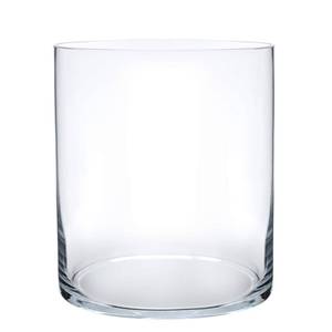 lot 19285 image: Royal Imports Flower Glass Vase Decorative Centerpiece for Home or Wedding - Cylinder Shape, 8in. Tall, 6in. Opening, Clear