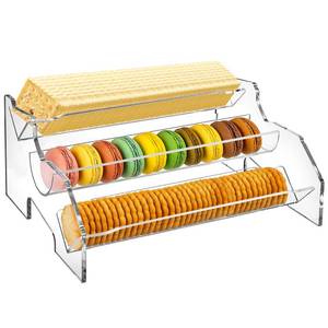 lot 19292 image: Yopay 3 Tier Acrylic Cracker Trays for Serving, Clear Macaron Display Tray, 11 Inch Biscuit Cracker Holder Stand for Wedding Home Party Events