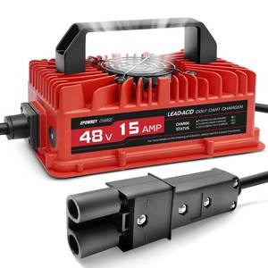 lot 19311 image: EPOWREY 15 Amp 48 Volt Golf Cart Battery Charger for Yamaha G19-G22 with 2-Pin Plug