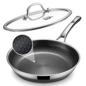 lot 19323 image: Yonida Non Stick Frying Pans, 12-inch with Lid, Hybrid Fajita Pans Nonstick,non stick Skillets Stainless Steel, Dishwasher & Oven-Safe, Induction Compatible Cooking Pan, PFOA Free Cookware